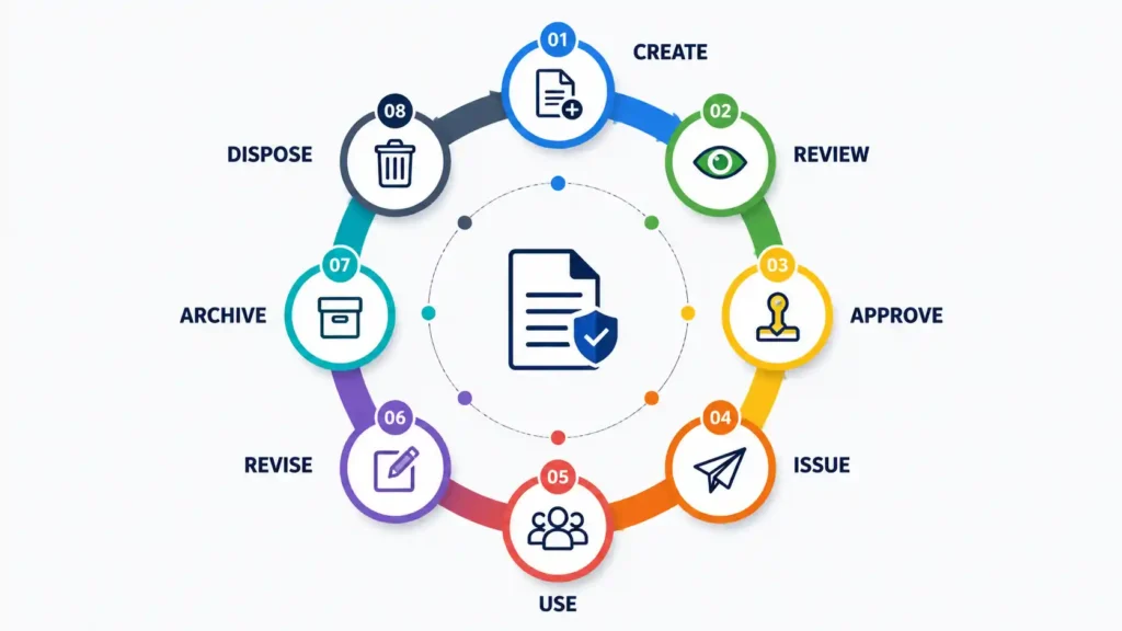 What is a Document Controller? Roles, Responsibilities and Skills (2026) Document lifecycle process diagram